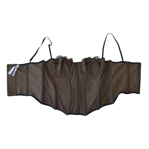 Out From Under Black Lace Corset Cami Top Size XL - Picture 6 of 6